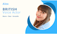 record a pleasant british female voice over