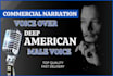 record a deep american male voiceover