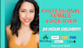 record a professional millennial voiceover in 24 hours
