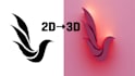 turn 2d logo into 3d vectary or spline