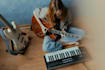 record professional level electric guitar
