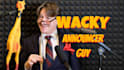 record a wacky over the top announcer voice over, funny, silly voice over artist