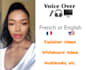 french or english female voice over voix off