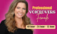 record a female hold message voice greeting with music