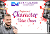 record a professional character voice over