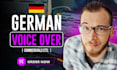 do a young professional male german voice over, voice actor voiceover