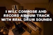record your drums track with real drum sound