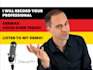 record professional german voice over track