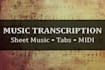 transcribe any audio to sheet music, tabs, midi