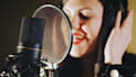 record ai american female voice over in 24hr