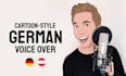 do a german cartoon comic voice over deutscher sprecher