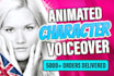 be your female character voice over