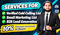 build verified cold calling list, email marketing list and b2b lead generation