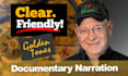 be your informative documentary male voice over actor, storytelling narrator