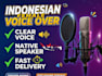 make female voice over in indonesia language