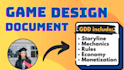 write game design document gdd and game economy