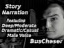 narrate any story in a deep or moderate male voice