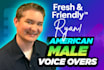 record a professional american male voice over