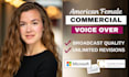 record a warm american commercial female voice over