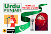 record native urdu or punjabi female voice over