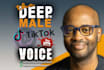 record a deep american male voice over