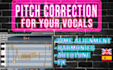 pitch correct, time align and harmonize your vocals