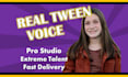 record a professional, american tween girl kid voice over