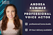 record a high quality american female voiceover