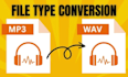 convert audio format from mp3 to wav etc