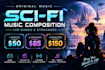 compose scifi music for game developers and streamers