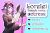 record a sweet female voice for characters or narration