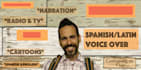 record a professional male spanish or english voiceover
