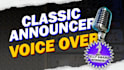 record a classic announcer voice over