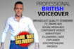 record a british male voice over