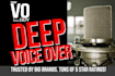 record a deep american male voice over