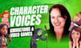 record video game animation cartoon character voiceover