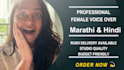 provide marathi and hindi HQ voice over