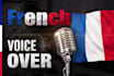 record a professional female french voice over within 24h
