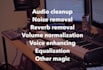 clean, edit, denoise and improve your audio, voiceover