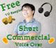 do friendly young voice overs for commercials