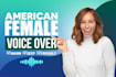 be your american female deep voice over actor for character roles and narration