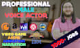 be your professional male character voiceover, voice actor