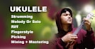 record ukulele strumming, solo, fingerstyle