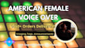 record pro female voice over imaging, tags, announcements