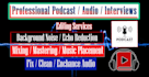remove noise, echo, repair, clean, and fix audio