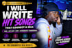 write a catchy rnb, rap, trap, or afrobeat song for you