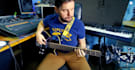record bass guitar or bass synth in studio