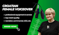 record a clear and professional croatian female voice over