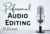 do fast audio editing, clean, fix and improve audio in 6 hrs