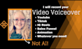 record your video voice over for youtube, tiktok, sales funnels, etc